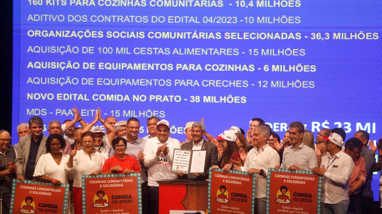 "O que estamos fazendo aqui não é um enfrentamento passageiro, é uma política permanente de combate à fome”, disse Jerônimo Rodrigues em Feira de Santana.