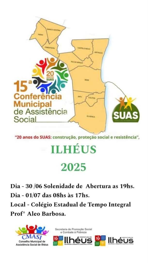 Ilhéus se prepara para a 15ª Conferência Municipal de Assistência Social.
