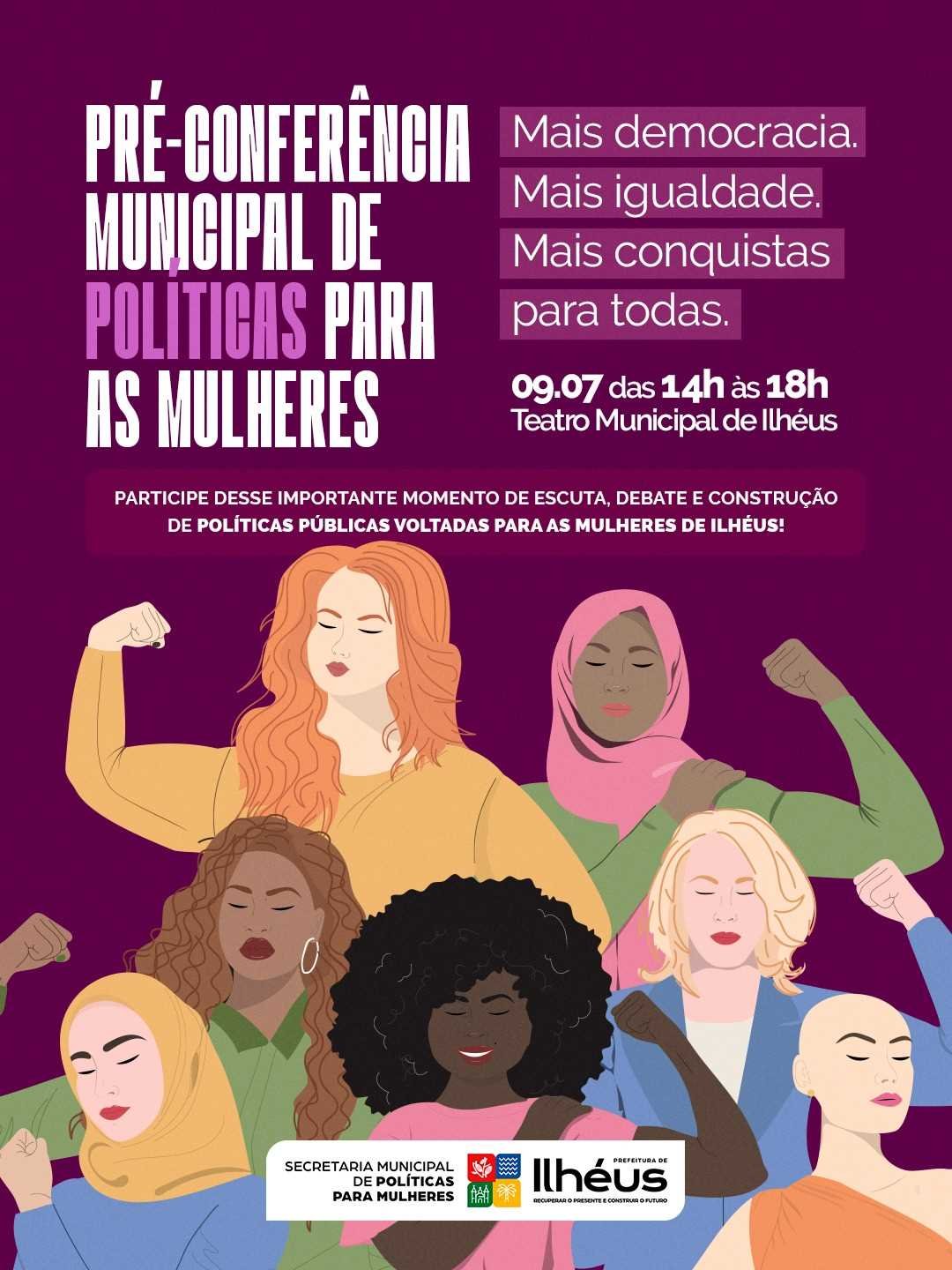 Ilhéus promove Pré-Conferência Municipal de Políticas para as Mulheres.