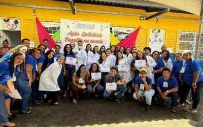 Saúde Bucal do Município participa de ação solidária na Escola Municipal Dom Eduardo.