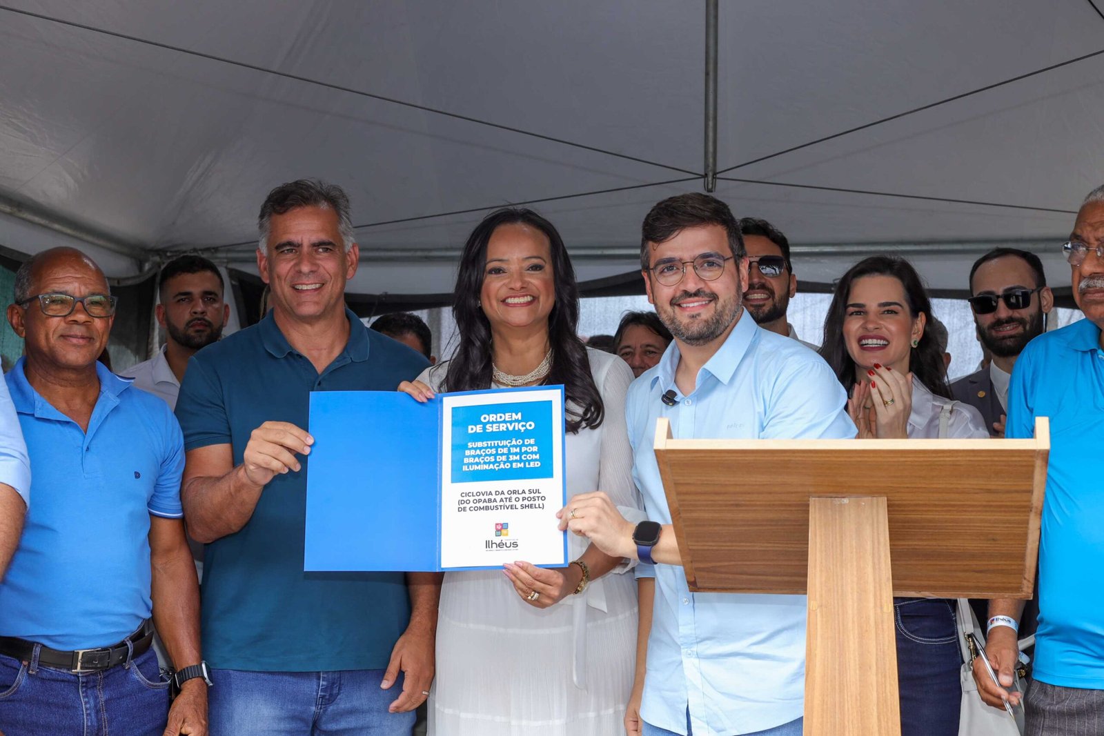 Prefeitura de Ilhéus anuncia nove ordens de serviço durante inauguração da Praça da Mangueira.