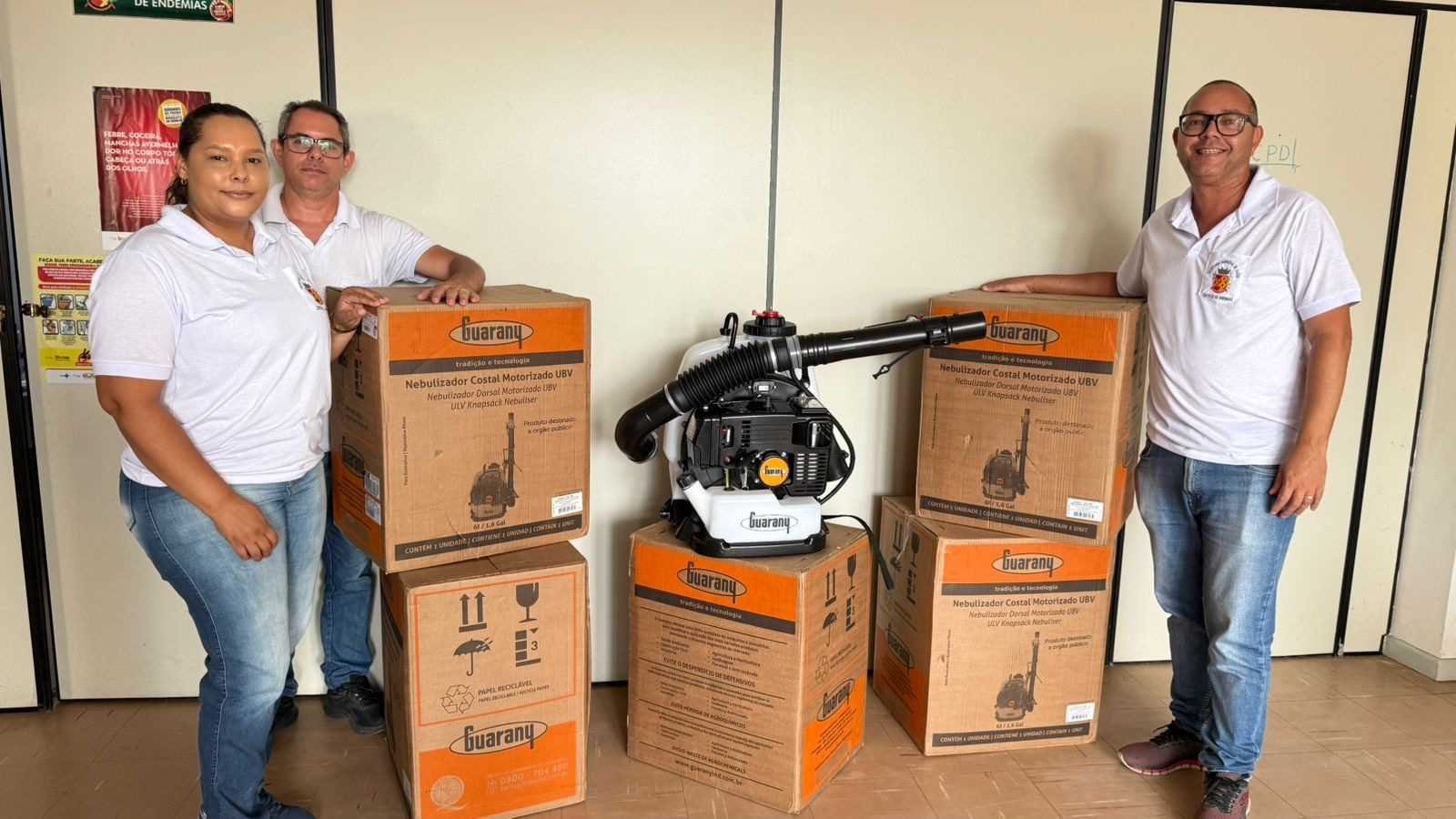 Ilhéus reforça combate à dengue com novas máquinas costais enviadas pelo Ministério da Saúde.