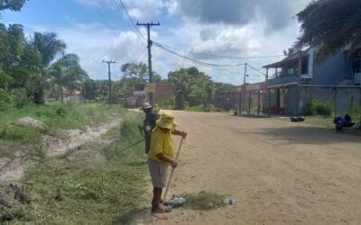 Prefeitura de Ilhéus intensifica roçagem no Joia do Atlântico e amplia ações de limpeza.