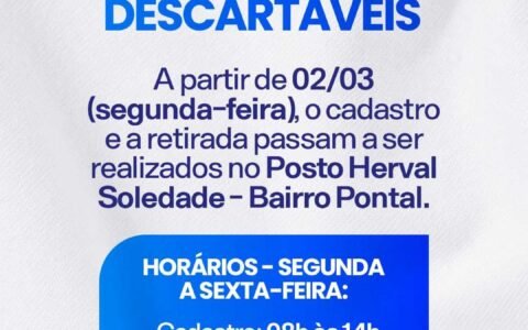 Prefeitura de Ilhéus informa novo local para cadastro e distribuição de fraldas descartáveis.