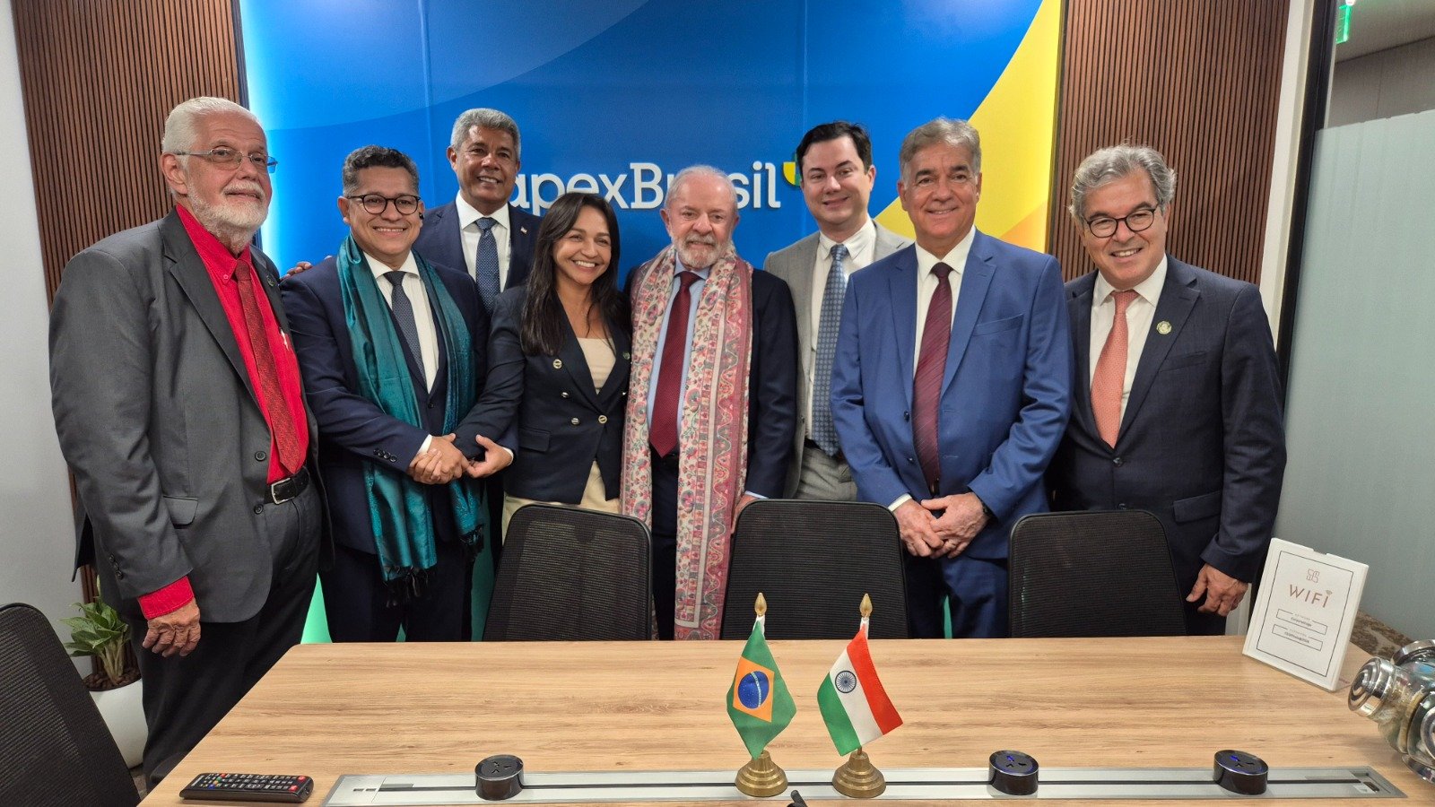 Com Lula, governador Jerônimo Rodrigues participa da abertura do Escritório ApexBrasil na Índia.