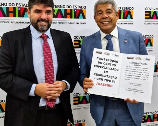 Em Brasília, Jerônimo autoriza construção de Centro Especializado em Reabilitação no município de Juazeiro, no âmbito do Novo PAC.