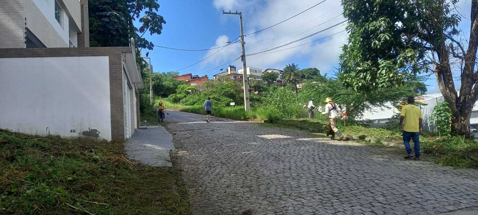 Prefeitura de Ilhéus realiza roçagem no Alto do Pacheco.