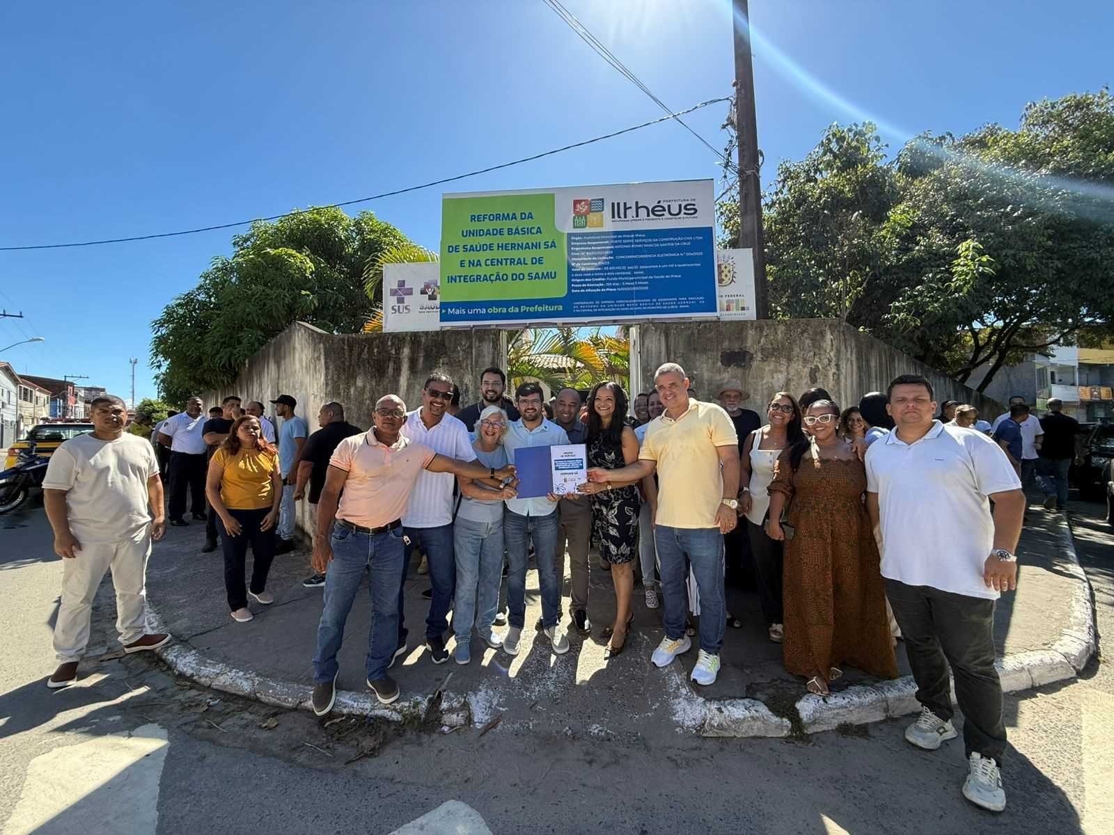 Prefeitura de Ilhéus assina ordem de serviço para reforma da UBS Hernani Sá.