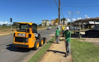 Residencial Sol e Mar recebe serviços de manutenção e limpeza.