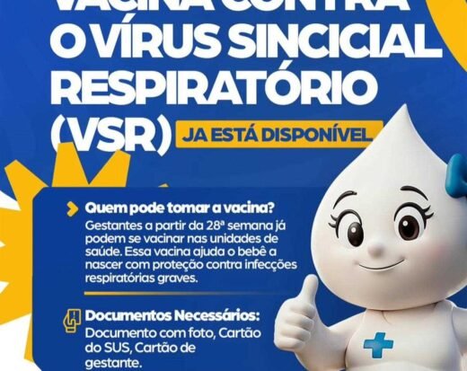 Prefeitura de Ilhéus reforça importância da vacina contra bronquiolite para gestantes.