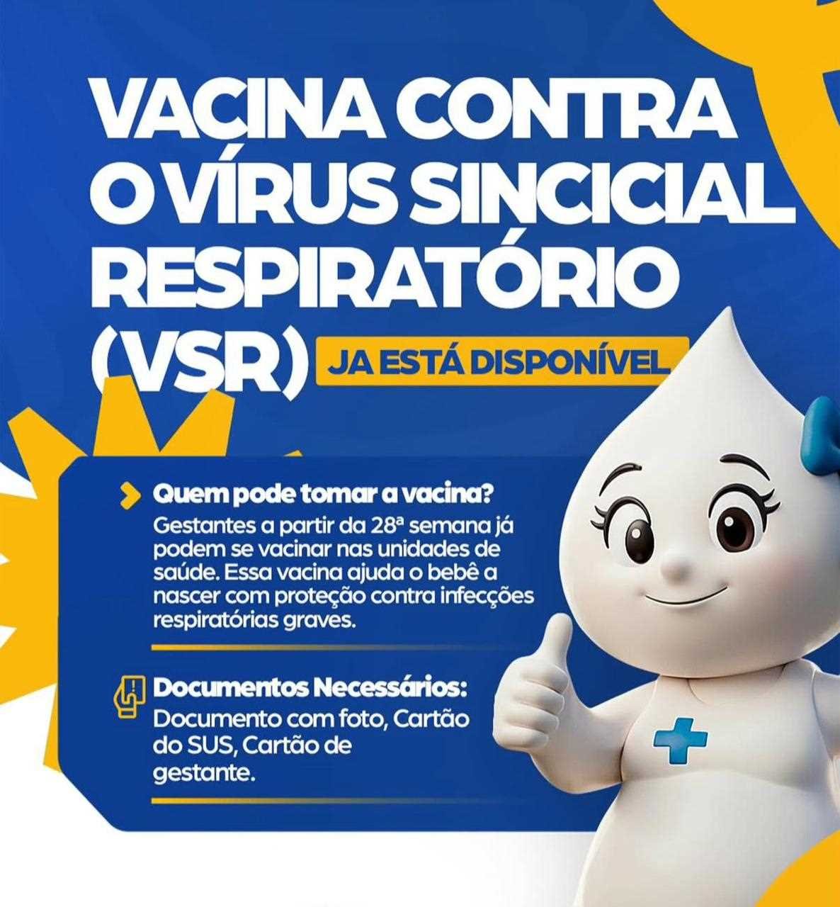 Prefeitura de Ilhéus reforça importância da vacina contra bronquiolite para gestantes.