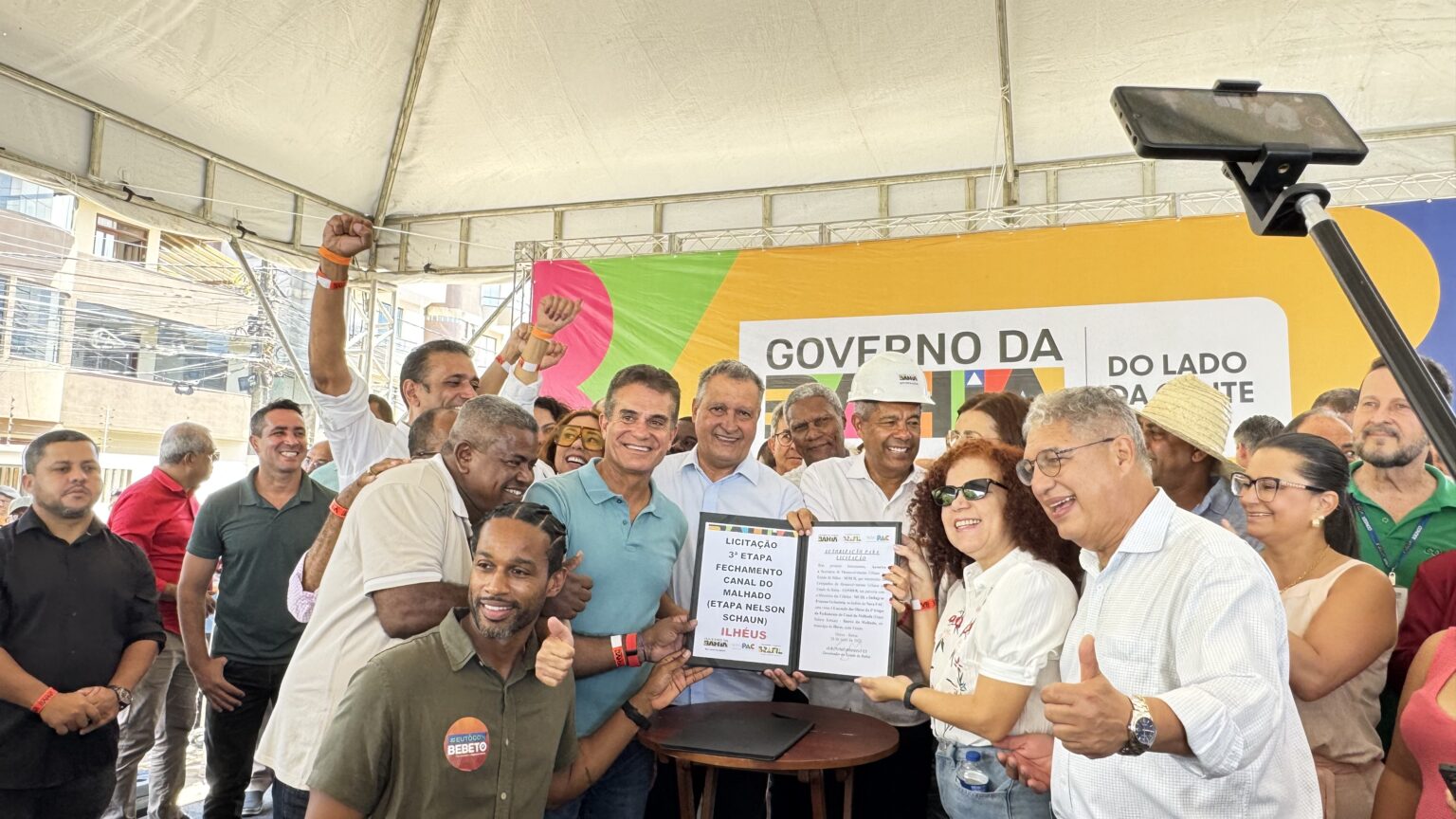 Governador autoriza processo licitatório para a terceira etapa das obras de fechamento do canal do Malhado, em Ilhéus.