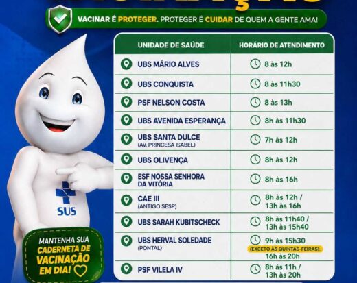 Prefeitura de Ilhéus amplia vacinação contra a gripe para toda a população.