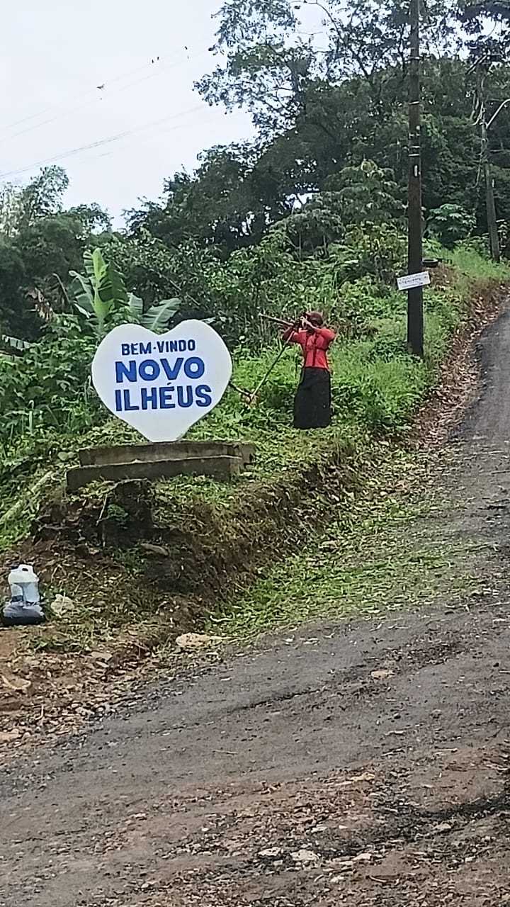 Prefeitura realiza serviços de roçagem e capinagem em Novo Ilhéus.