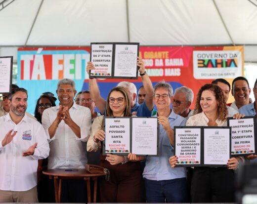 Escola modernizada, pavimentação e combate à fome marcam agenda do governador em Riacho de Santana.