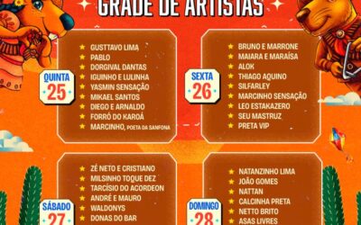 Ita Pedro 2026 divulga a grade diária completa; confira as atrações.