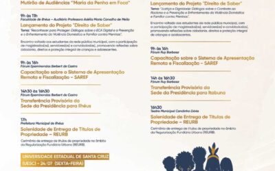 TJBA realiza programação em Ilhéus com ações voltadas à cidadania e ao acesso a direitos.