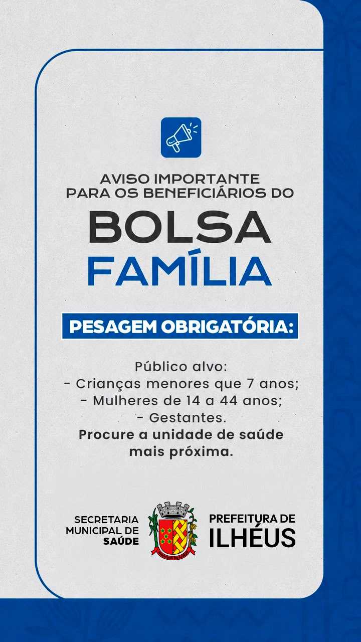 SESAU orienta beneficiários do Bolsa Família sobre acompanhamento obrigatório.