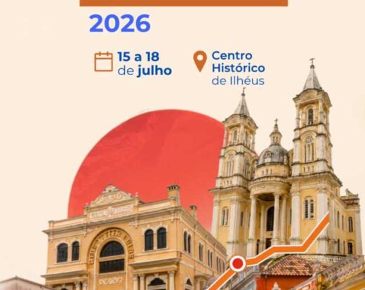 Festival de Inovação 2026 leva programação gratuita ao Centro Histórico de Ilhéus.
