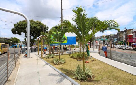 Prefeitura de Ilhéus entrega requalificação do canteiro central da Praça Cairu nesta sexta-feira.