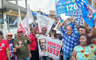 Caminhadas mostram força de Bebeto e Gazo no Recôncavo Baiano.