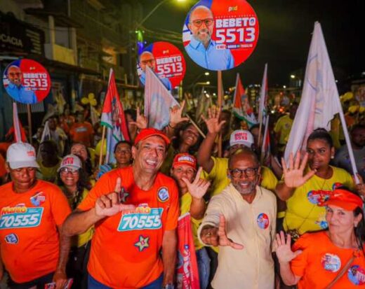 Marão e Bebeto reforçam unidade política em caminhada marcada por pertencimento e identidade regional.