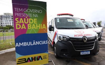 MS e Sesab entregam 14 ambulâncias e iniciam atendimentos da carreta de cardiologia do Agora Tem Especialistas.